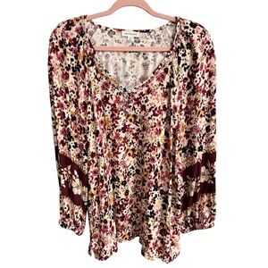 Westbound Women's Linen Blend Boho Floral Print Size XL
